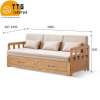 Ghế Sofa Bed, Sofa Giường Gỗ Có Ngăn Kéo TTG VSG07