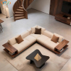 Ghế Sofa Góc Gỗ Đệm Nỉ Phong Cách Hiện Đại TTG VS72