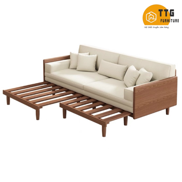 Ghế Sofa Bed, Sofa Giường Gỗ TTG VSG03