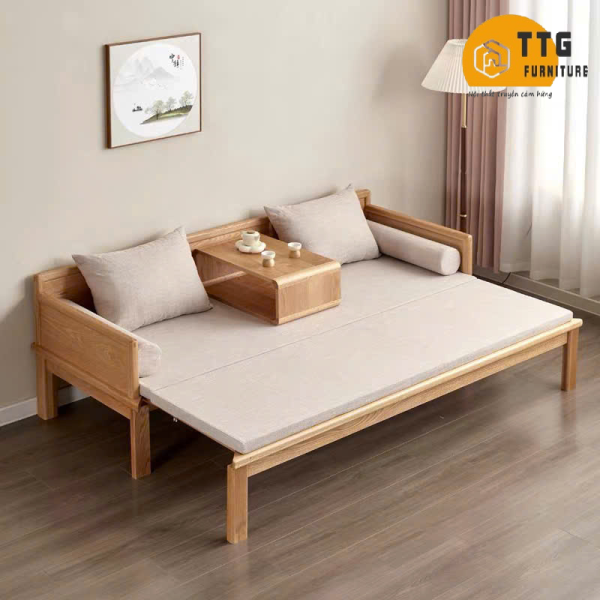 Ghế Sofa Bed, Sofa Giường Gỗ TTG VSG20