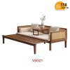 Ghế Sofa Bed, Sofa Giường Gỗ Phối Mây TTG VSG21