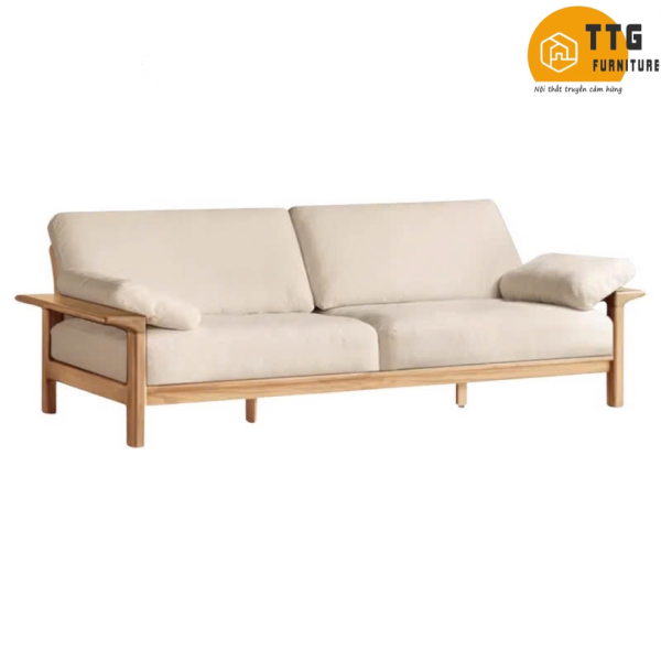 Ghế sofa gỗ đệm nỉ TTG VSN49