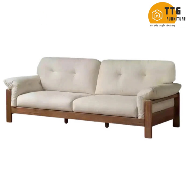 Ghế Sofa Gỗ Đệm Nỉ  Phong Cách Hiện Đại TTG VSN55