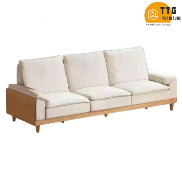 Ghế Sofa Gỗ Đệm Nỉ Phong Cách Hiện Đại TTG VSN59