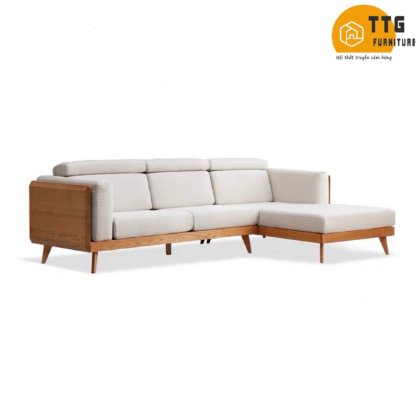 Ghế Sofa Góc Gỗ Đệm Nỉ Phong Cách Hiện Đại TTG VSN63