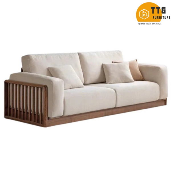 Ghế Sofa Gỗ Đệm Nỉ Phong Cách Hiện Đại TTG VSN68