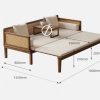 Ghế Sofa Bed, Sofa Giường Gỗ Phối Mây TTG VSG21