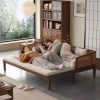 Ghế Sofa Bed, Sofa Giường Gỗ Phối Mây TTG VSG22