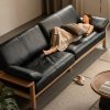 Ghế sofa gỗ đệm nỉ TTG VSN49