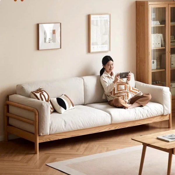 Alternative view of Ghế Sofa Gỗ Đệm Nỉ TTG VSN54