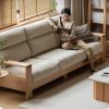 Ghế Sofa Gỗ Đệm Nỉ  Phong Cách Hiện Đại TTG VSN56