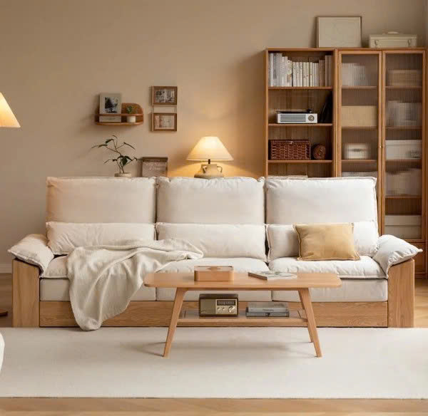 Alternative view of Ghế Sofa Gỗ Đệm Nỉ Phong Cách Hiện Đại TTG VSN57