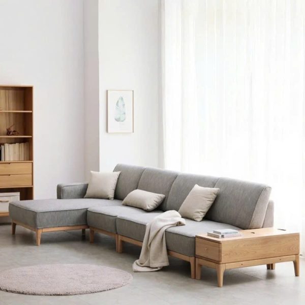 Alternative view of Ghế Sofa Góc Gỗ Đệm Nỉ Phong Cách Hiện Đại TTG VSN60