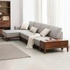 Ghế Sofa Góc Gỗ Đệm Nỉ Phong Cách Hiện Đại TTG VSN60