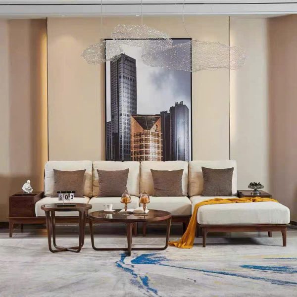 Alternative view of Ghế Sofa Góc Gỗ Đệm Nỉ Phong Cách Hiện Đại TTG VS71