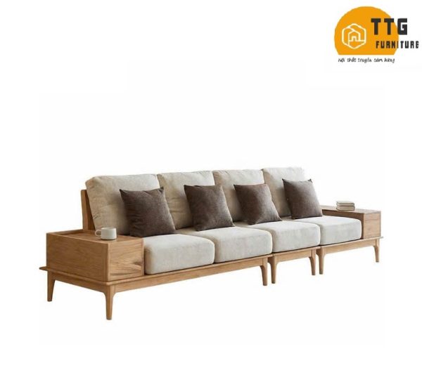 Ghế Sofa Góc Gỗ Đệm Nỉ Phong Cách Hiện Đại TTG VS71