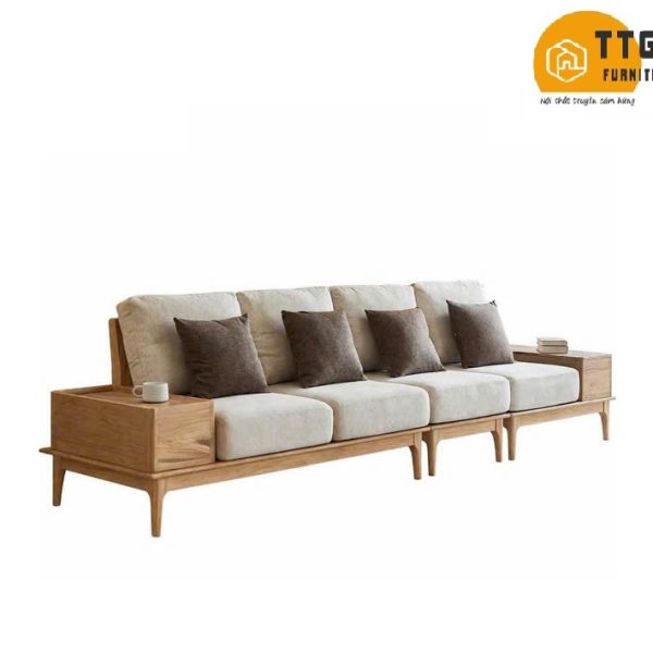 Ghế Sofa Góc Gỗ Đệm Nỉ Phong Cách Hiện Đại TTG VS71