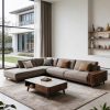 Ghế Sofa Góc Gỗ Đệm Nỉ Phong Cách Hiện Đại TTG VS71