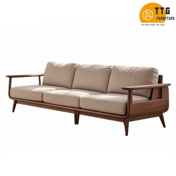 Ghế Sofa Gỗ Đệm Nỉ Phong Cách Hiện Đại TTG VS73