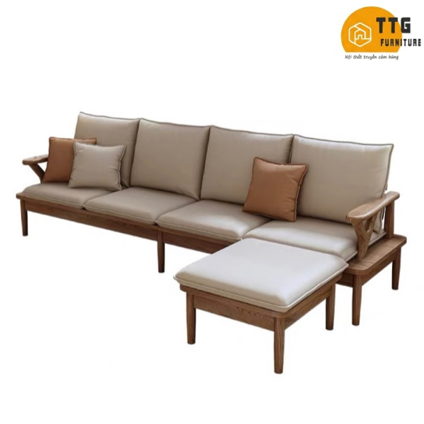 Ghế Sofa Gỗ Phong Cách Hiện Đại TTG VS80