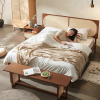 Giường Ngủ Gỗ Tự Nhiên Phối Mây VG07
