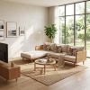 Ghế Sofa Góc Gỗ Phối mây Phong Cách Hiện Đại VS112