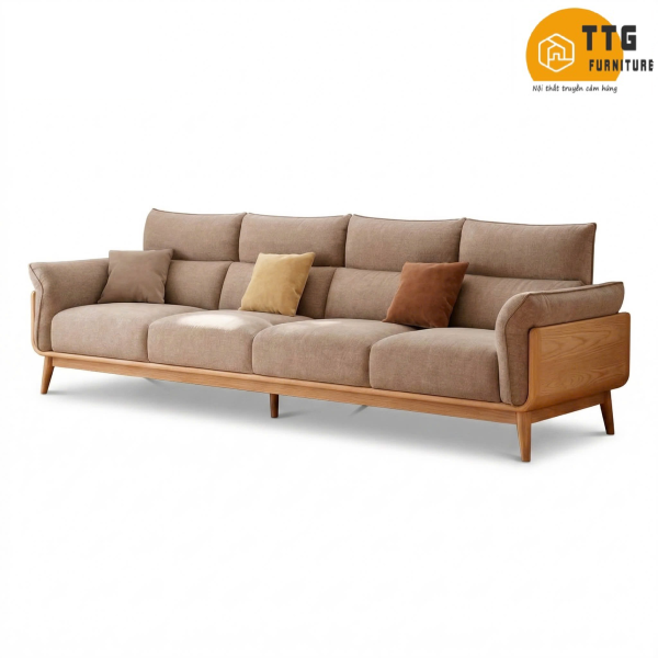 Ghế Sofa Gỗ Phong Cách Hiện Đại Sang Trọng VS115