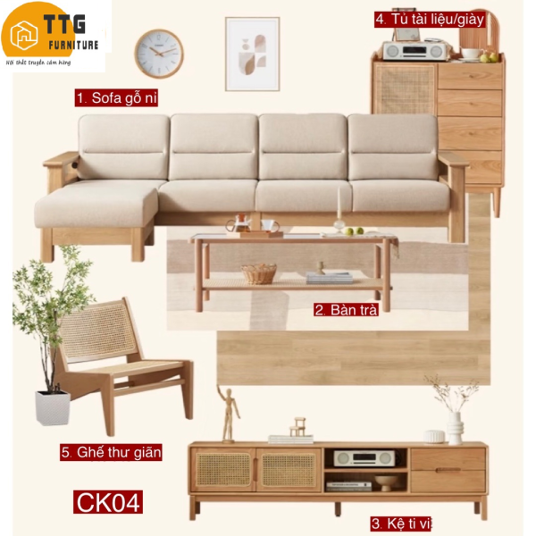 Combo Nội Thất Phòng Khách Phong Cách Hiện Đại CK04