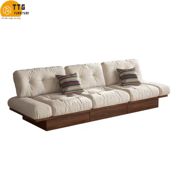 Ghế Sofa Gỗ Ngăn Kéo Phong Cách Hiện Đại VS66