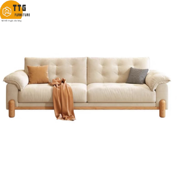Ghế sofa gỗ đệm nỉ VS55