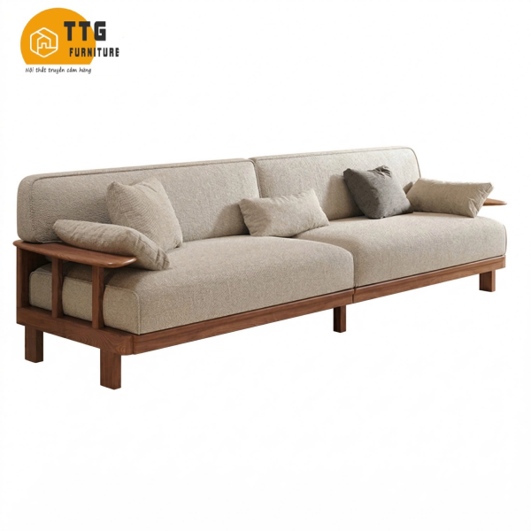 Ghế Sofa Gỗ Phong Cách Hiện Đại Sang Trọng VS101