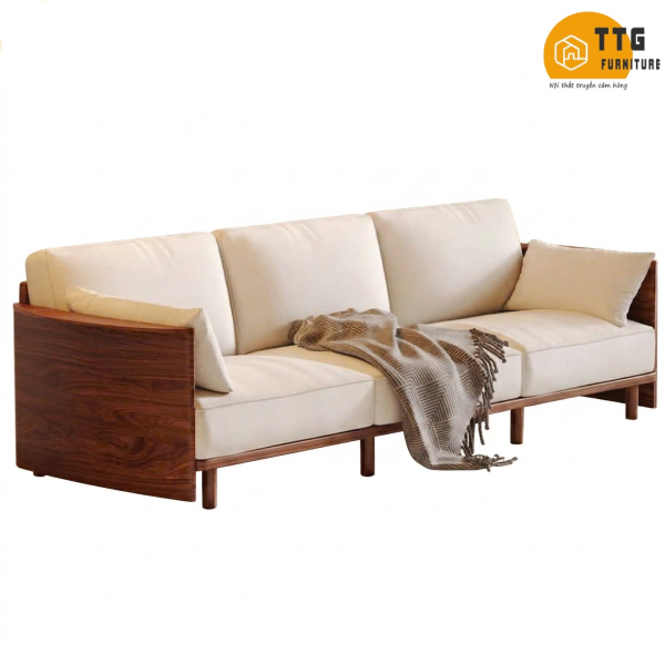 Ghế Sofa Gỗ Phong Cách Hiện Đại Sang Trọng VS107