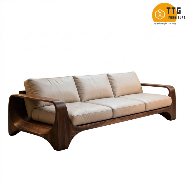 Ghế Sofa Gỗ Phong Cách Hiện Đại Sang Trọng VS85