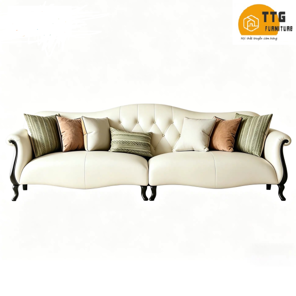 Ghế Sofa Gỗ Phong Cách Tân Cổ Điển VS144