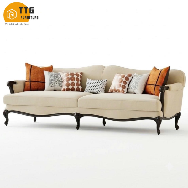 Ghế Sofa Gỗ Cao Cấp Phong Cách Tân Cổ Điển VS145