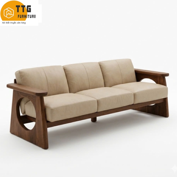 Ghế Sofa Gỗ Phong Cách Hiện Đại Sang Trọng VS88