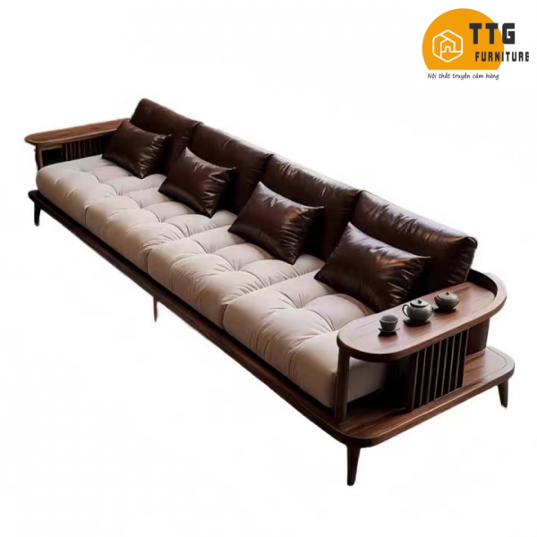 Ghế Sofa Gỗ Phong Cách Hiện Đại Sang Trọng VS90