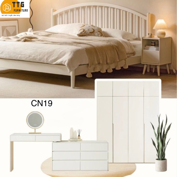 Combo Nội Thất Phòng Ngủ Phong Cách Bắc Âu Thanh Lịch CN19