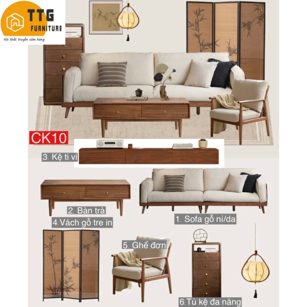 Combo Nội Thất Phòng Khách Phong Cách Hiện Đại CK10
