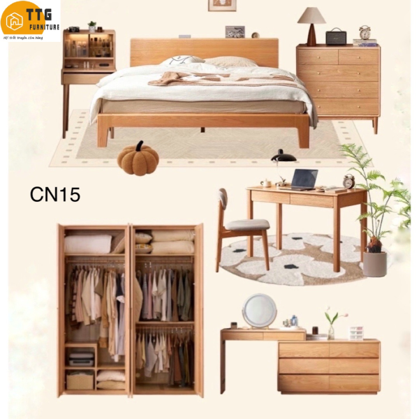 Combo Nội Thất Phòng Ngủ Phong Cách Hiện Đại Thanh Lịch CN15