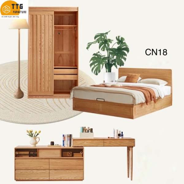 Combo Nội Thất Phòng Ngủ Phong Cách Bắc Âu Thanh Lịch CN18
