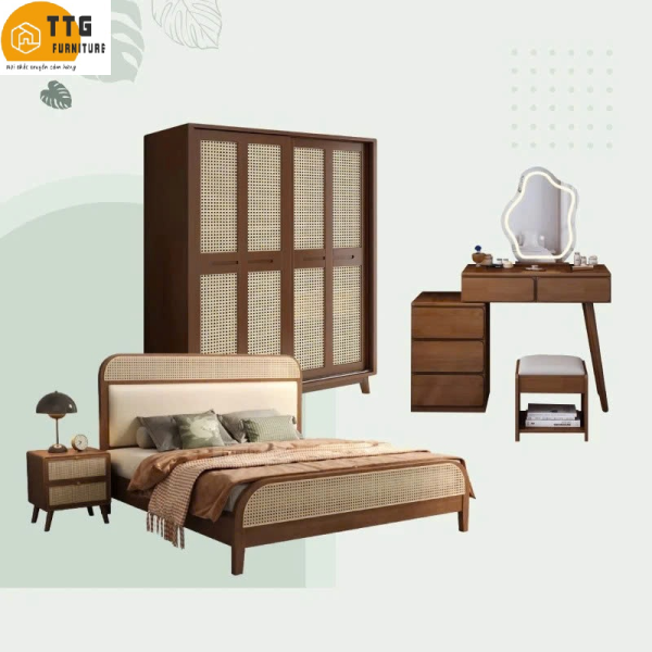 Combo Nội Thất Phòng Ngủ Phong Cách Indochine CN09