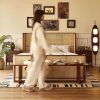Giường Ngủ Gỗ Tự Nhiên Phối Mây VG12