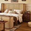 Giường Ngủ Gỗ Tự Nhiên Phối Mây VG12