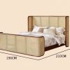Giường Ngủ Gỗ Tự Nhiên Phối Mây VG12