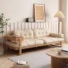 Ghế sofa gỗ đệm nỉ phong cách Nhật Bản VS53
