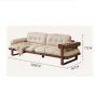 Ghế sofa gỗ đệm nỉ phong cách Nhật Bản VS53