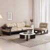 Ghế sofa gỗ đệm nỉ phong cách Nhật Bản VS53