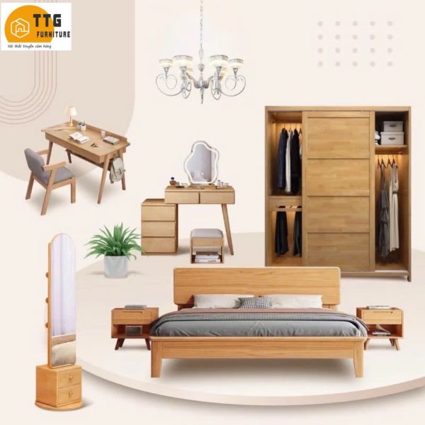 Combo Nội Thất Phòng Ngủ Phong Cách Japandi CN02