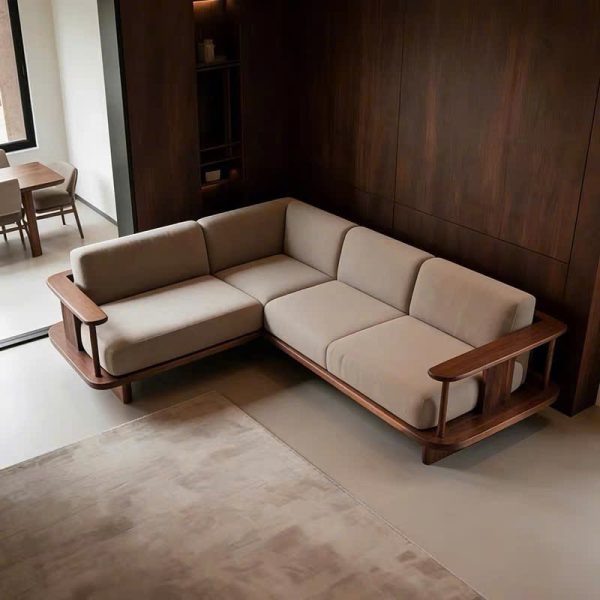Alternative view of Ghế Sofa Góc Gỗ Cao Cấp Phong Cách Hiện Đại VS93